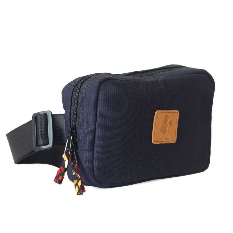 Canvas Crossbody Belt Bag - Navy