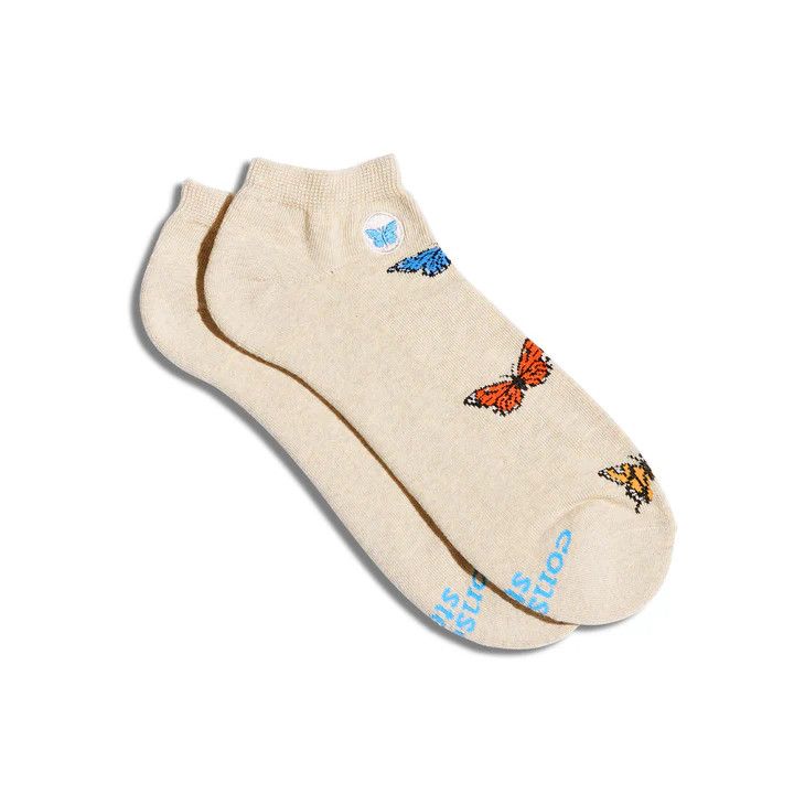 Ankle Socks That Protect Butterflies, Size: Small