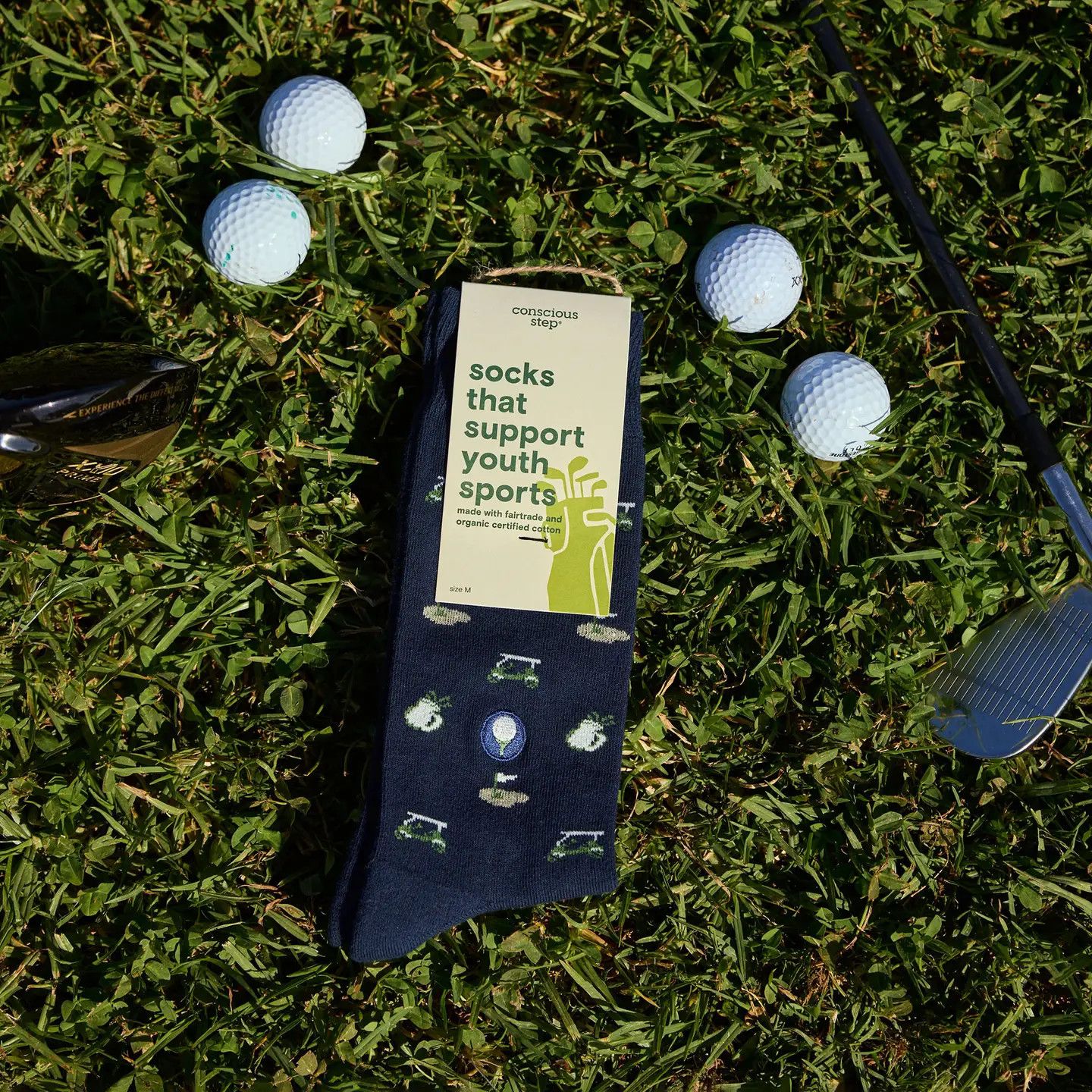 Crew Socks That Support Youth Sports Navy Golf, Size: Small