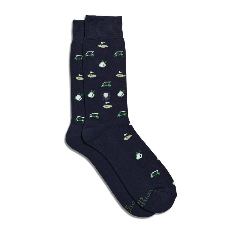 Crew Socks That Support Youth Sports Navy Golf