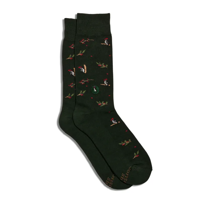 Crew Socks That Protect Woodpeckers