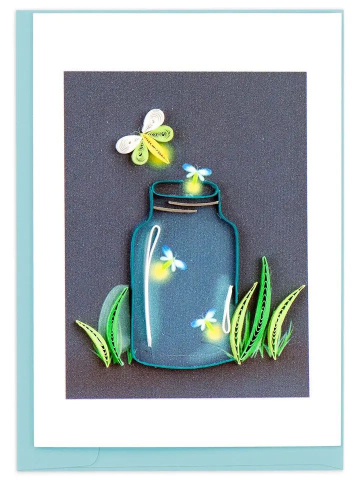 Fireflies Quilled Gift Enclosure Card
