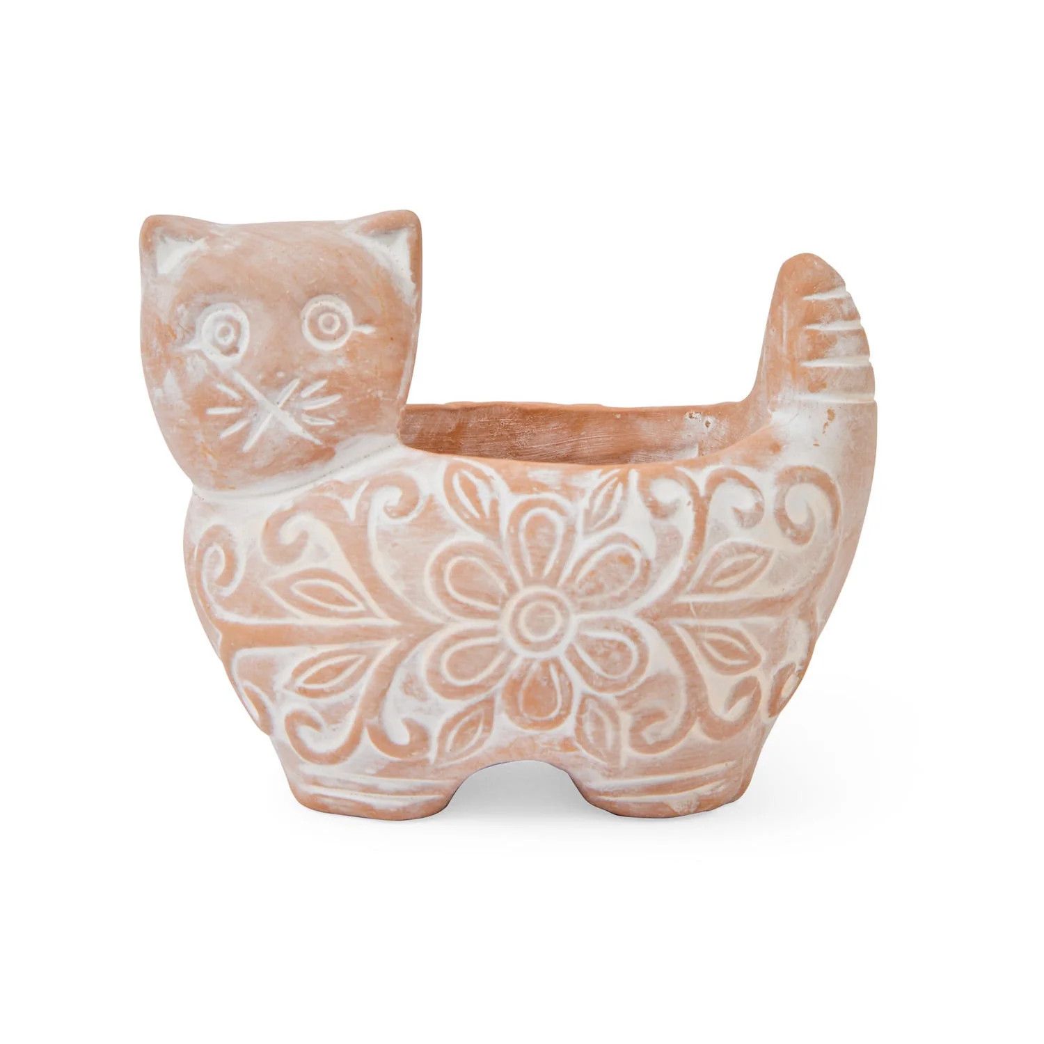 Terra Cotta Kitty Planter - Small