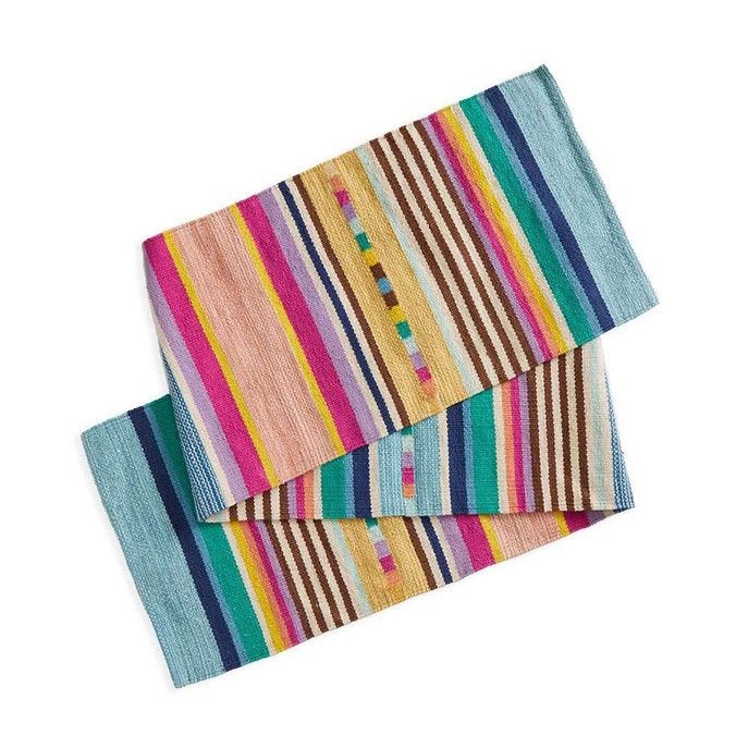 Colorful Woven Tablerunner 75"x14"