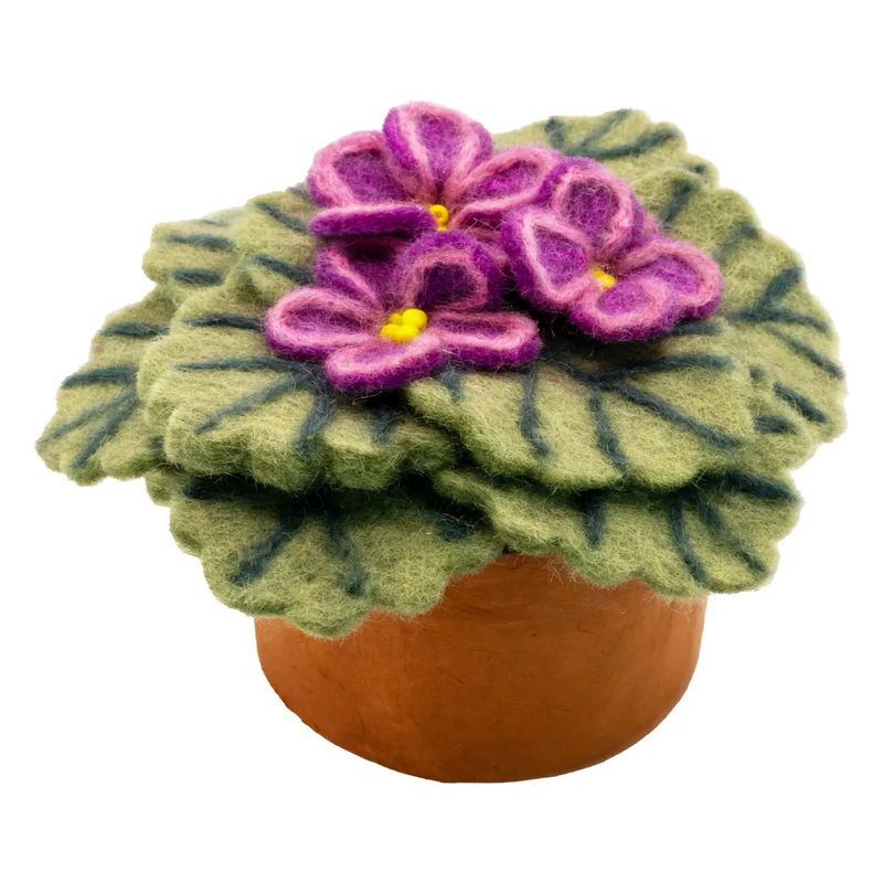 African Violet Potted Felt Plant