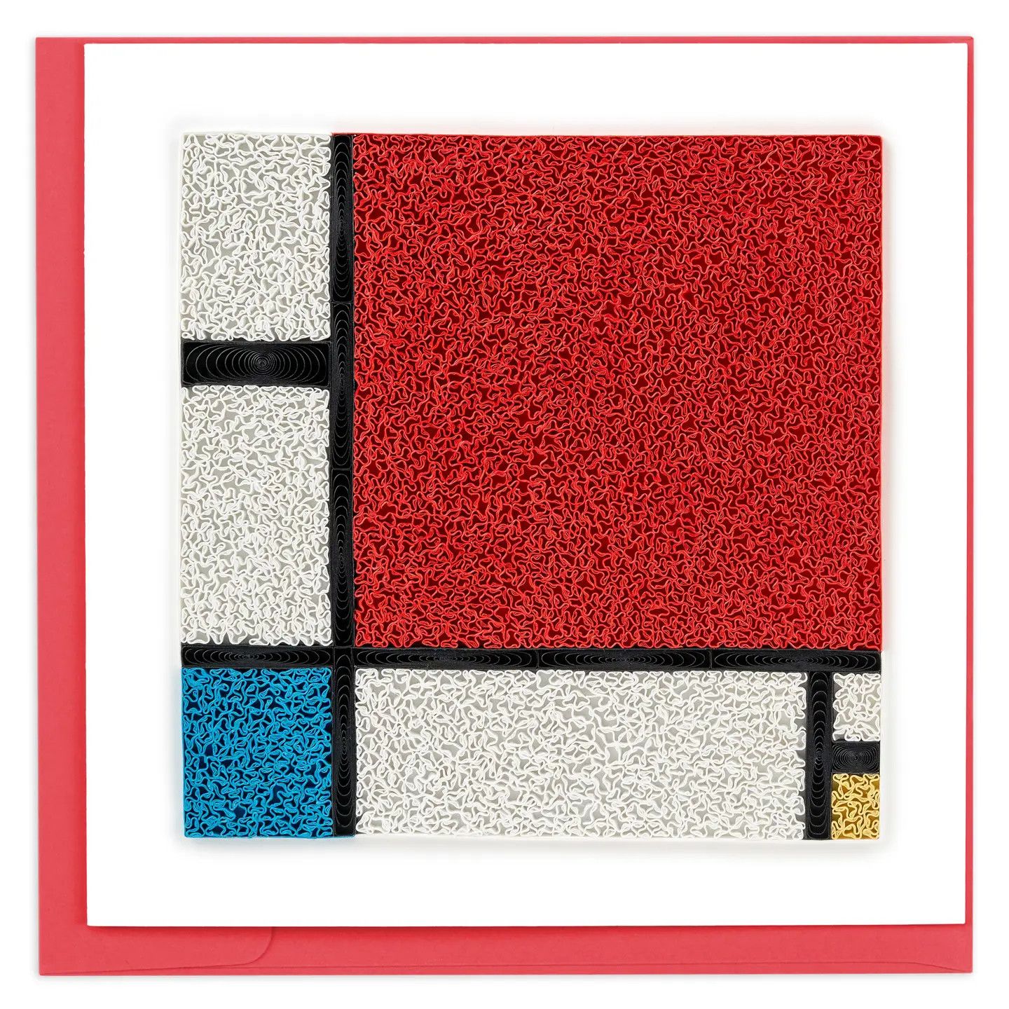 Artist Series Composition w/Red, Blue &amp; Yellow Quilled Card
