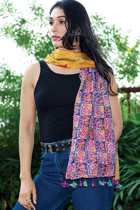 Kantha Silk Sari Scarf