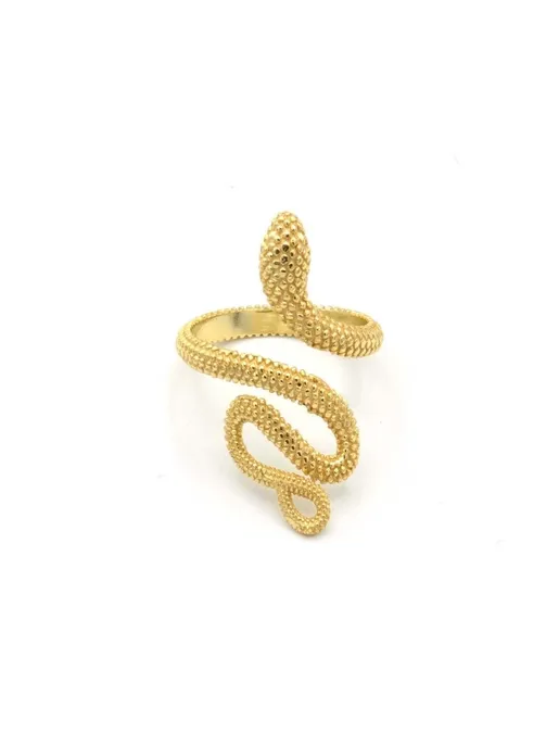 Viper Snake Ring Brass