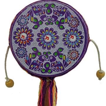 Purple Music Note Spin Drum