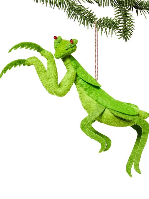 Praying Mantis Felted Ornament