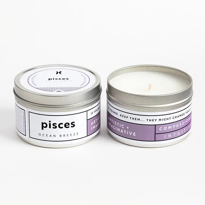 Pisces Zodiac Candle Ocean Breeze