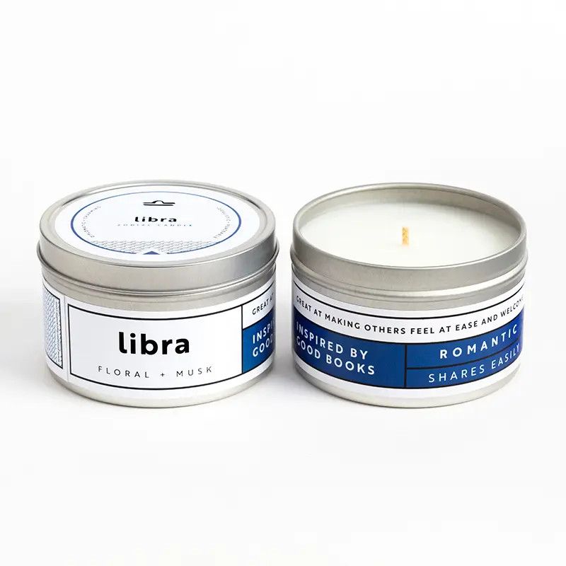 Libra Zodiac Candle Floral + Musk