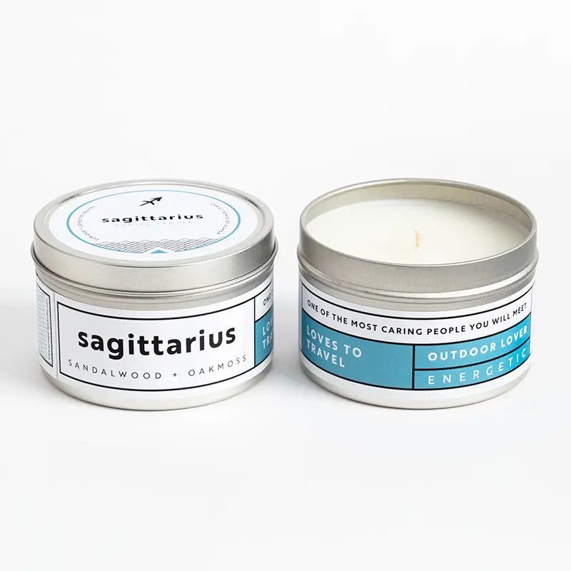 Sagittarius Zodiac Candle Sandalwood + Oakmoss