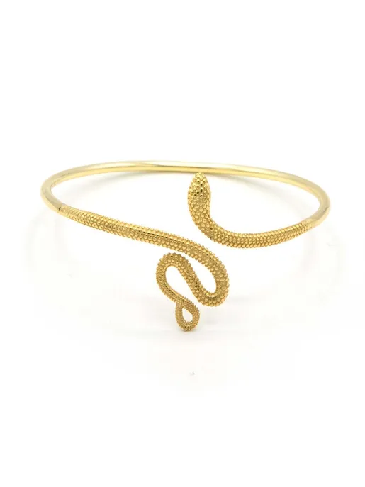 Viper Snake Cuff Bracelet Brass