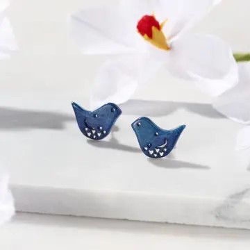 Tagua Bird Earrings