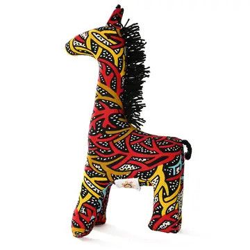 Colorful Kitenge Cloth Giraffe