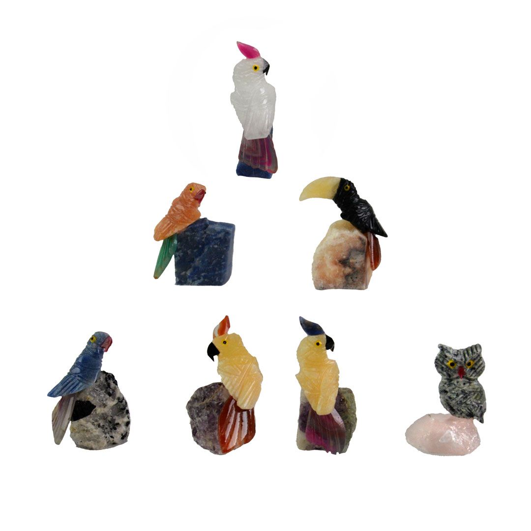 Semi-Precious Stone Bird 2"