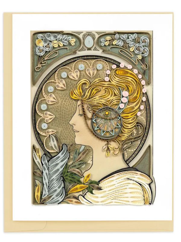 Artist Series La Plume Mucha Quilled Card