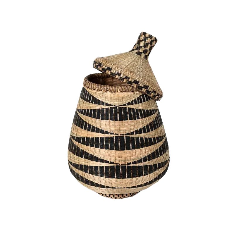 Teardrop Basket Black &amp; Natural