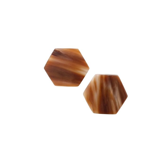 Honeycomb Horn Post Earrings