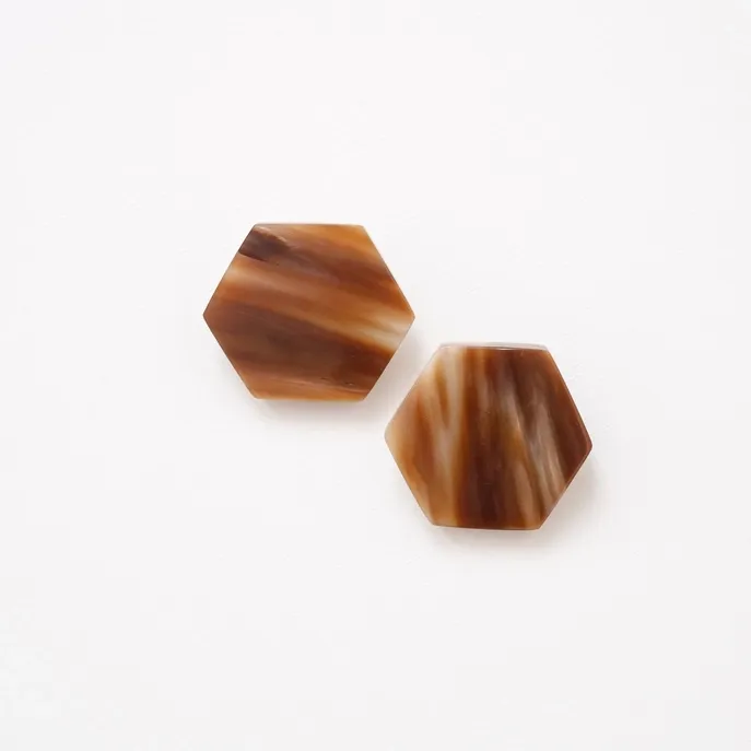 Honeycomb Horn Post Earrings