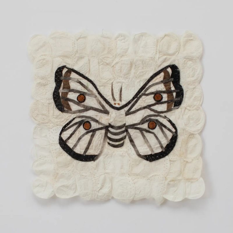 Ceranchia Apollina Moth Wild Silk Wall Hanging