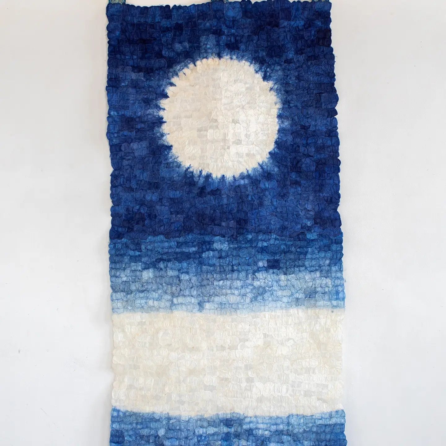 Reflecting Moon Wild Silk Wall Hanging