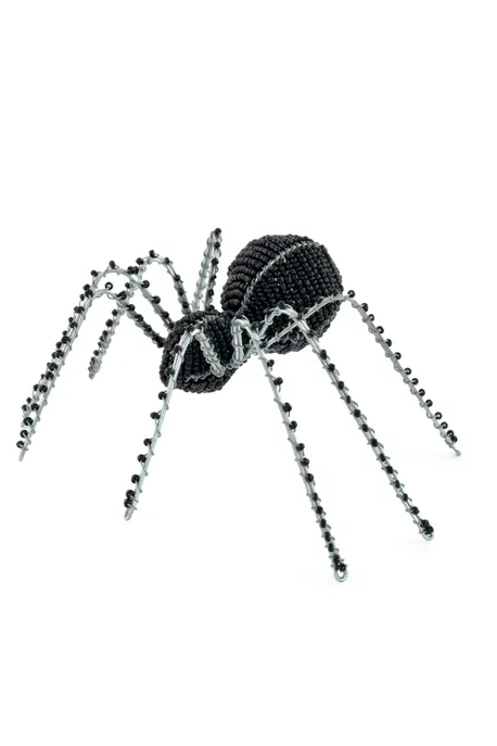Beaded Black Spider