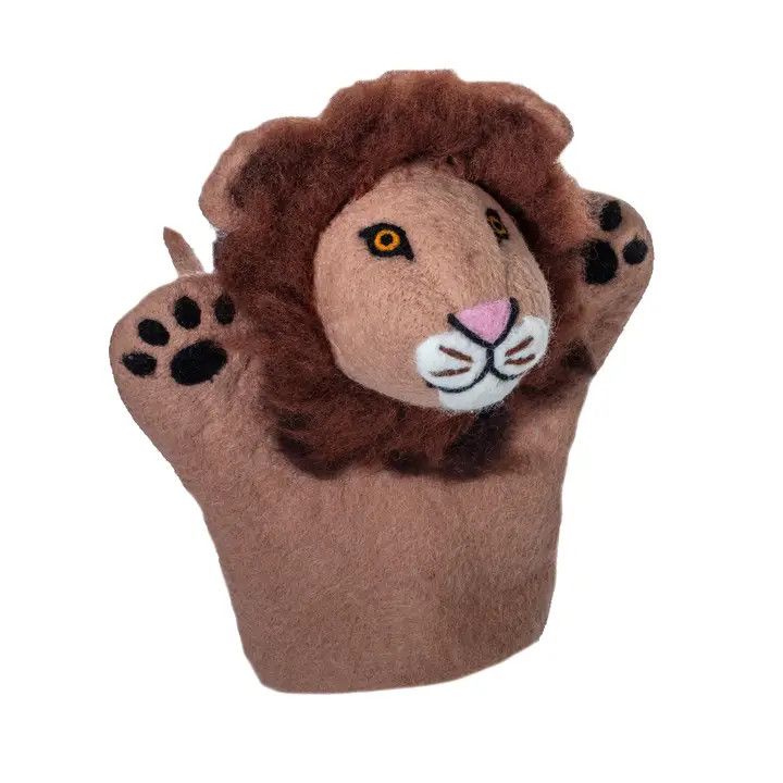 Lion Felted Hand Puppet