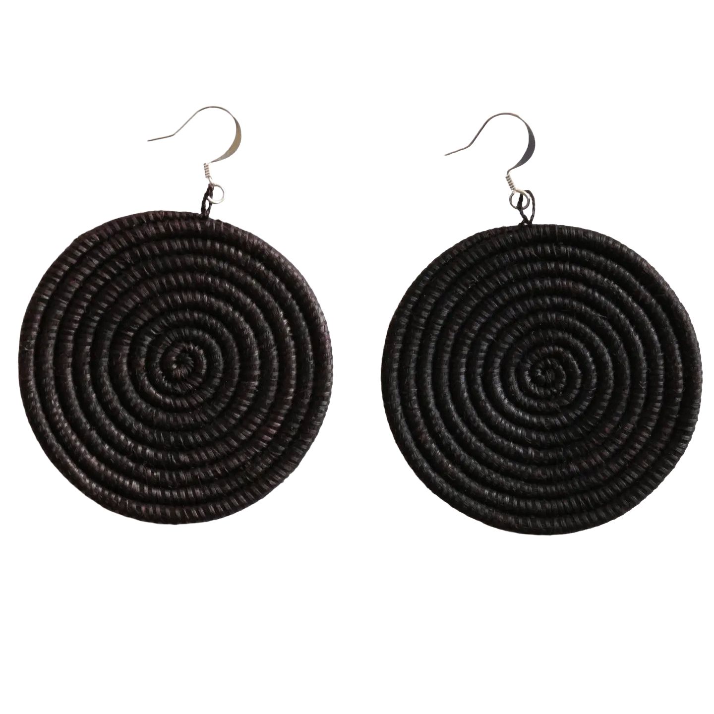 Basket Woven Disc Earrings
