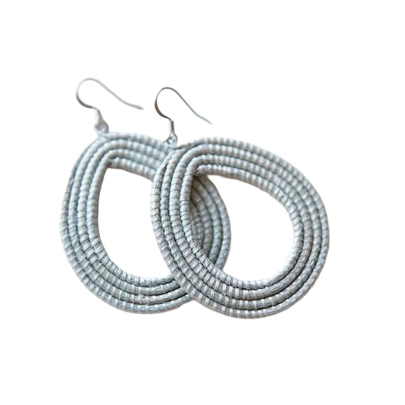 Basket Woven Loop Earrings
