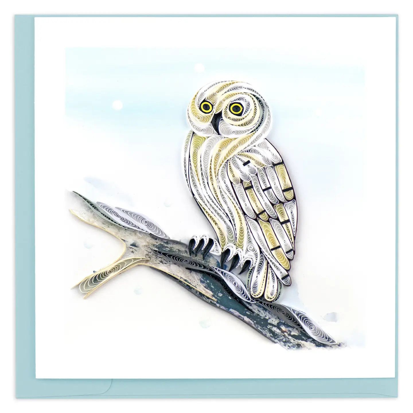Snowy Owl Quilled Card