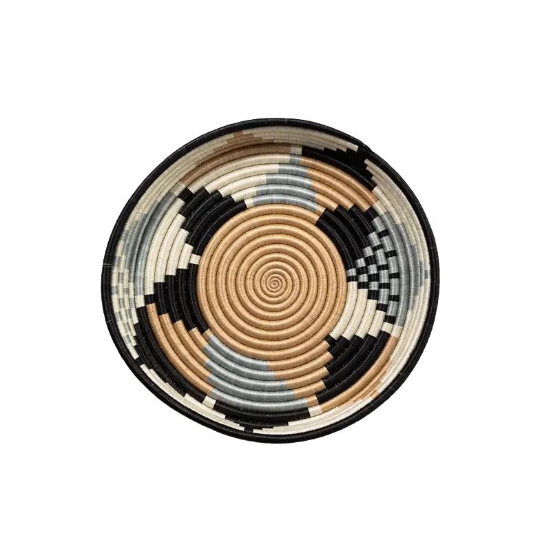 Diversiform Gray Rwandan Basket Tray