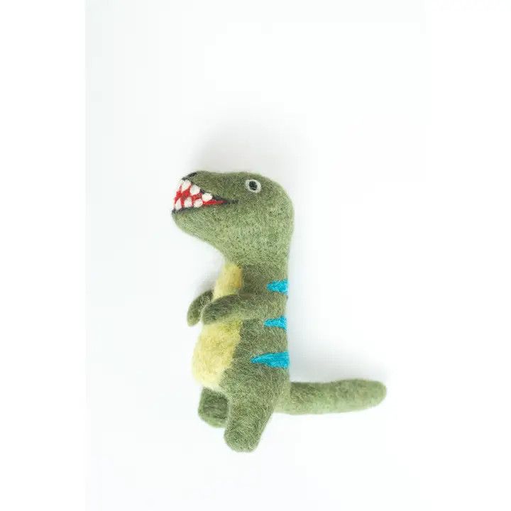 T-Rex Felted Finger Puppet