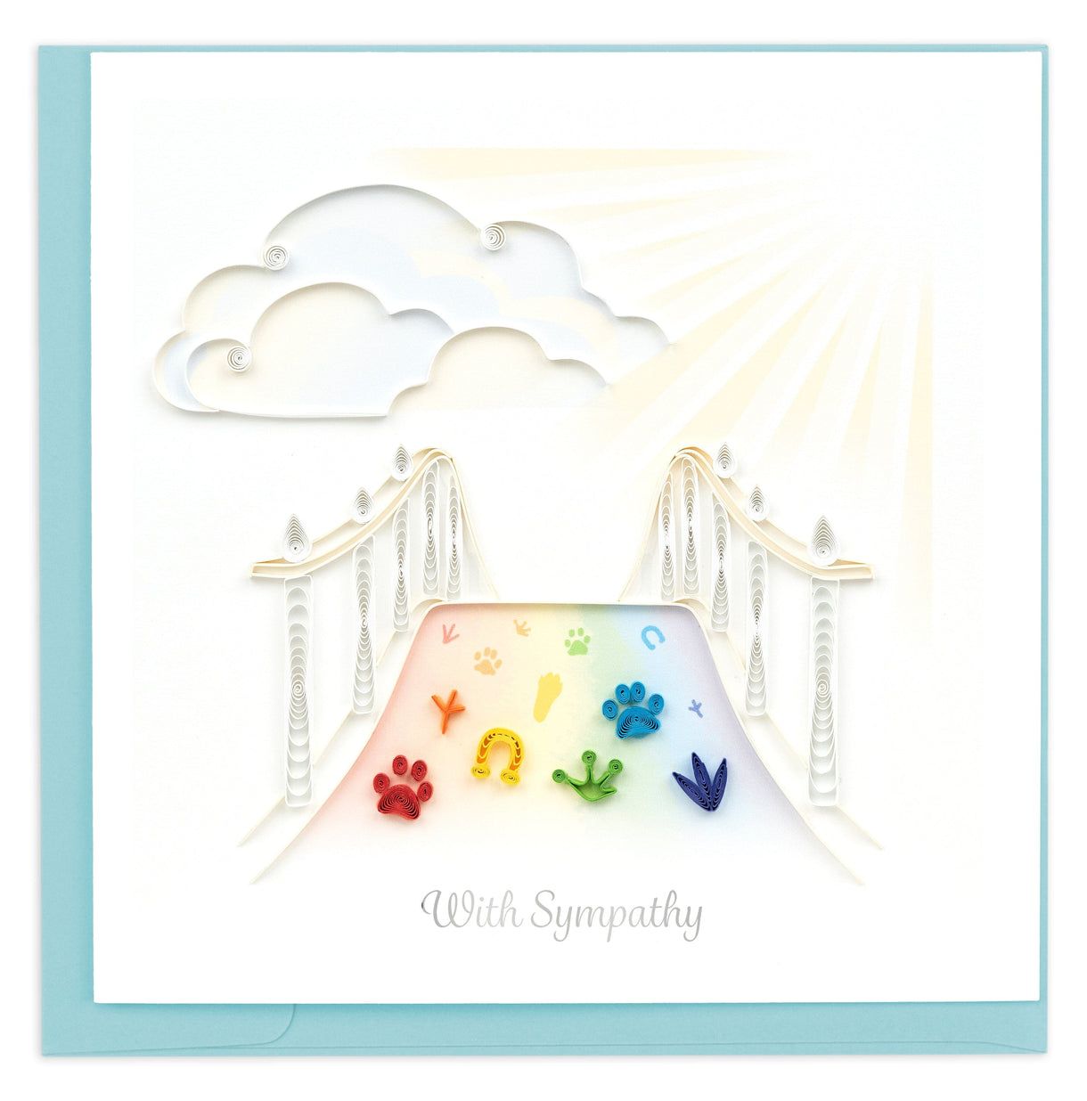 Rainbow Bridge Quilled Card