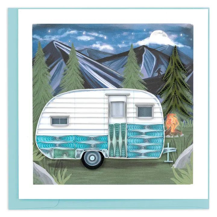 Camper Quilled Card