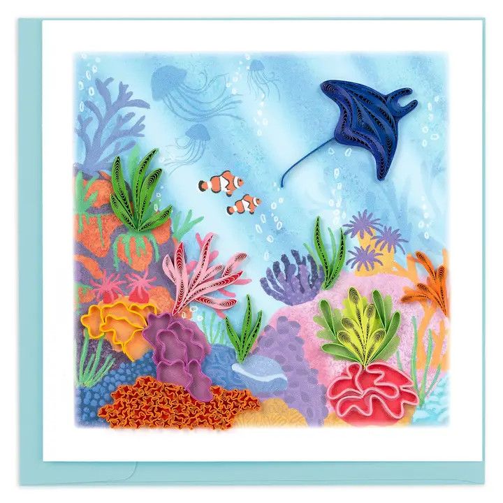 Coral Reef Quilled Card