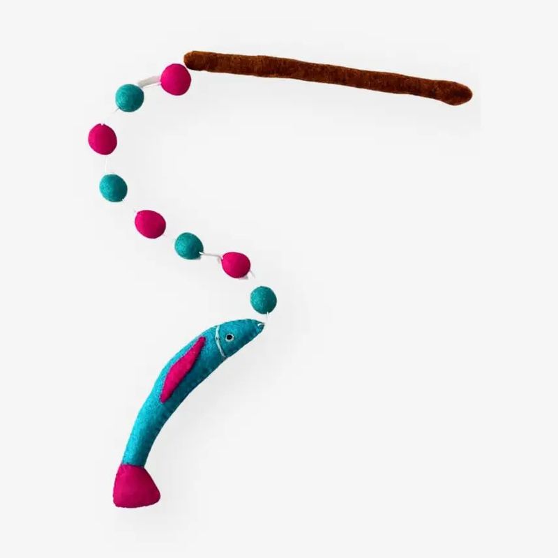 Felted Sardine Cat Toy