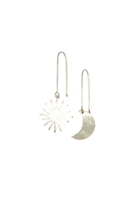 Cosmic Drop Earrings Silver
