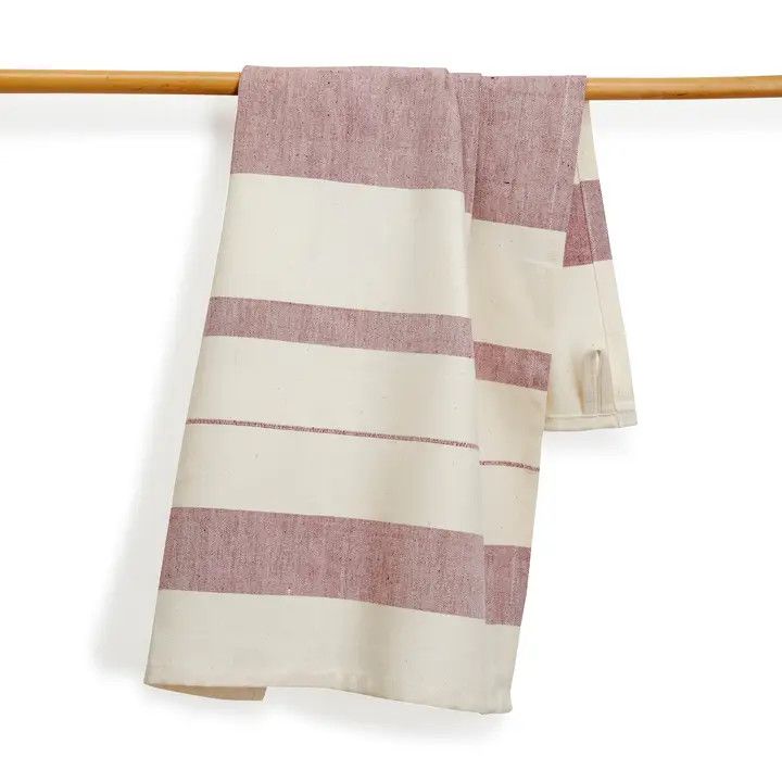 Handwoven Tea Towel - Cranberry