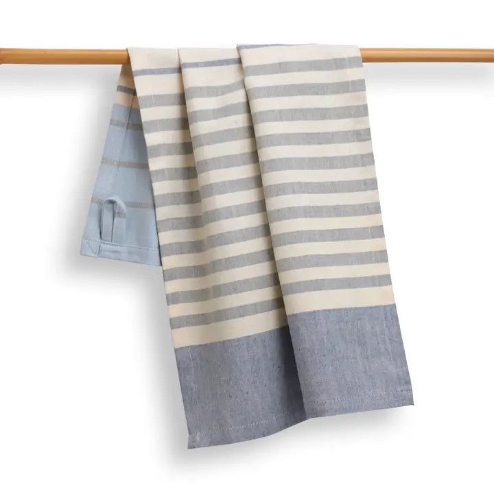 Handwoven Tea Towel - Blue Cheese
