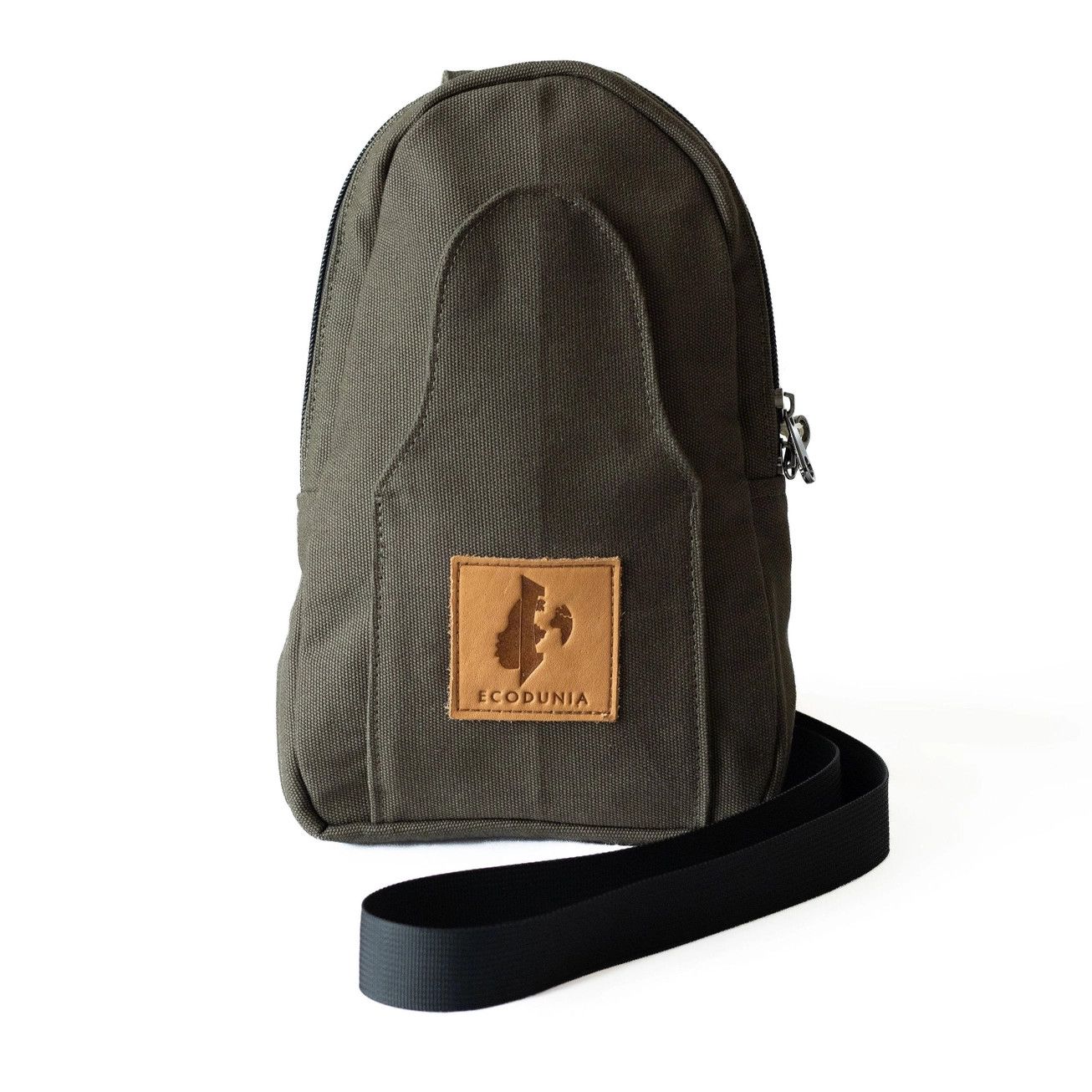 Canvas Crossbody Mini Sling - Jungle Green