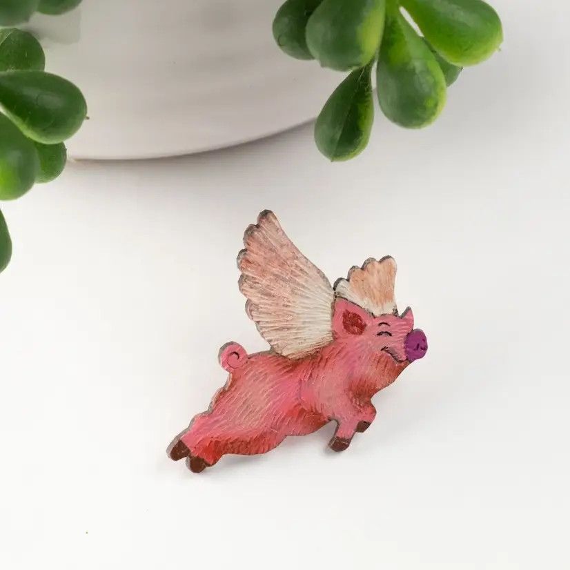 Flying Pig Gourd Pin