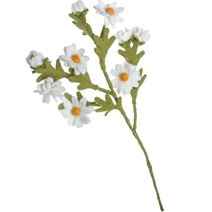 Felt Flower Stem Chamomile