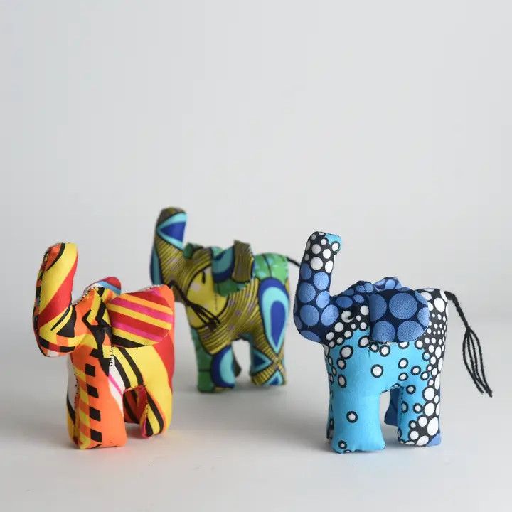 Colorful Plush Mini Elephant