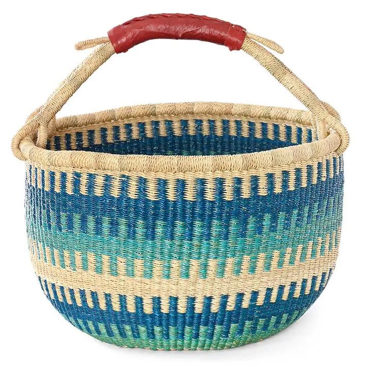 Basket Bolga Market Shopper Bluebell