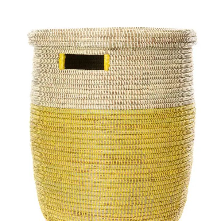 Basket Lemon Dipped Flat Lid Hamper