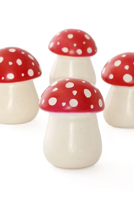 Soapstone Red Cap Mini Mushroom
