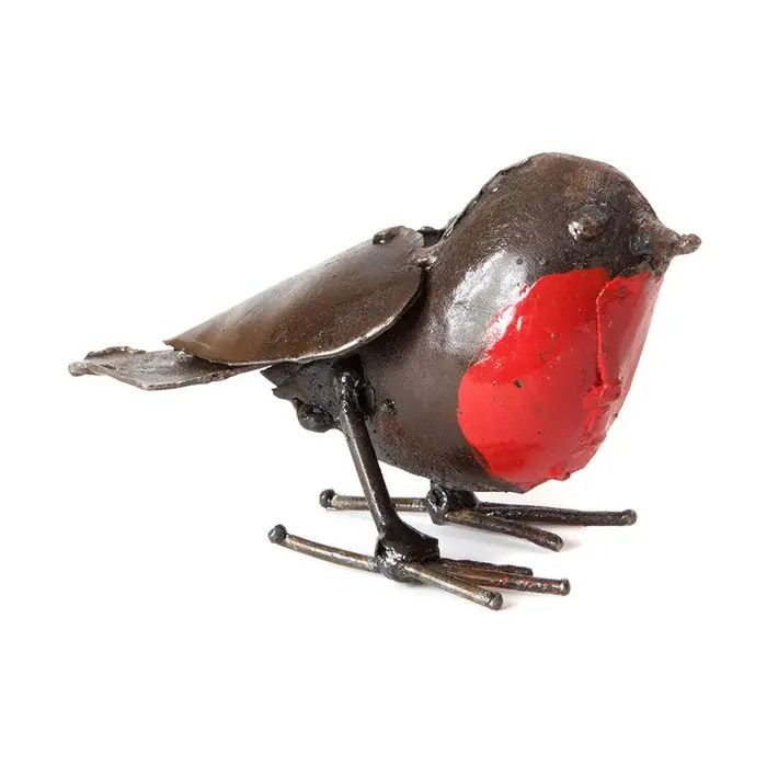 Recycled Metal Baby Robin