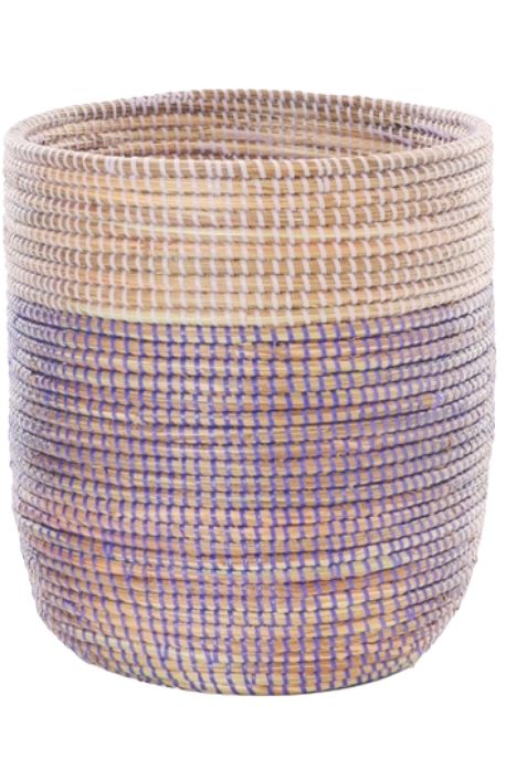 Basket Bin Lavender &amp; White